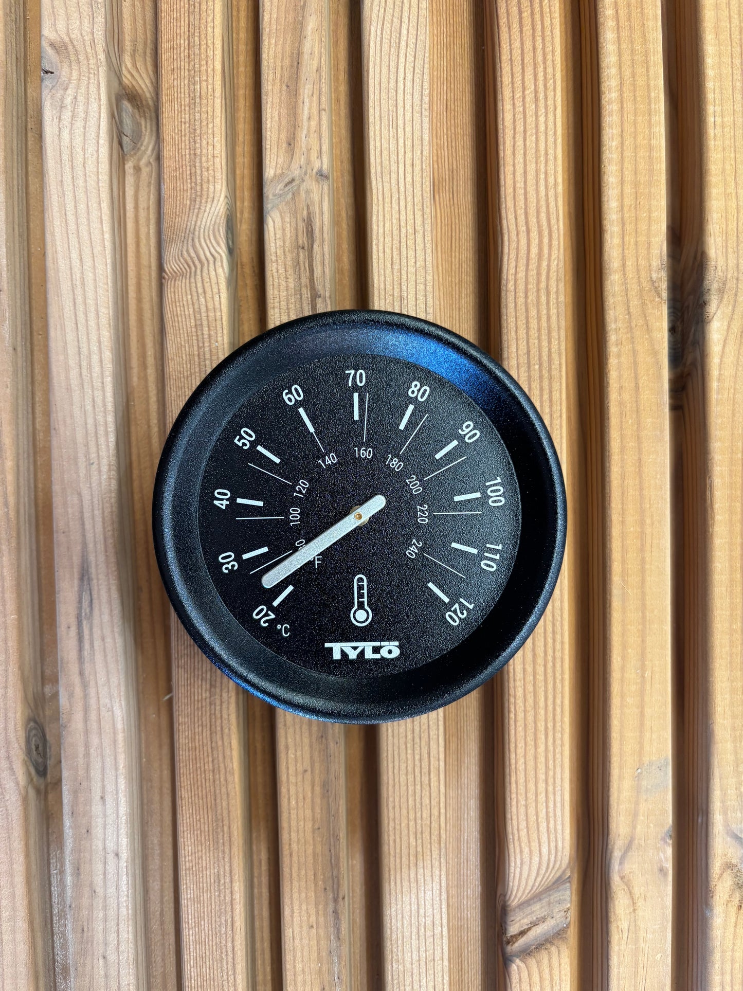 Tylö Brilliant Sauna Thermometer — Black (90152430)