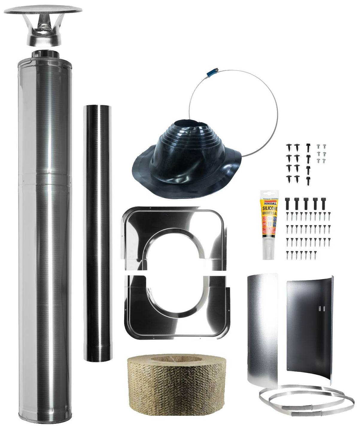 Harvia WHP1500 Modular Chimney Set - Stainless