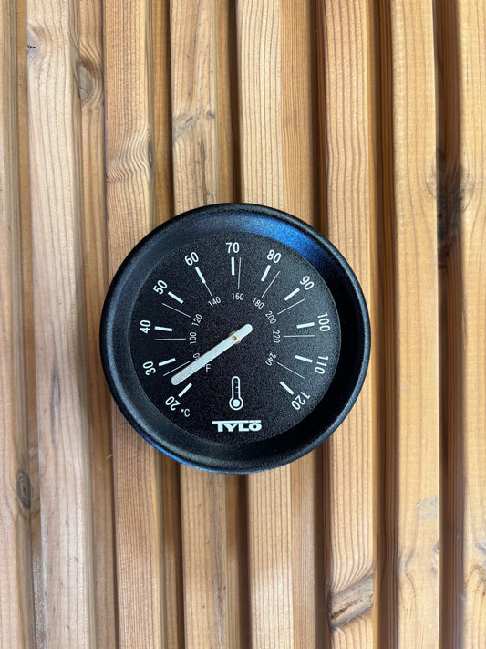 Tylö Brilliant Sauna Thermometer — Black (90152430)