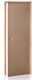 Standard Sauna Door 8x20 — Bronze Glass, Alder Frame