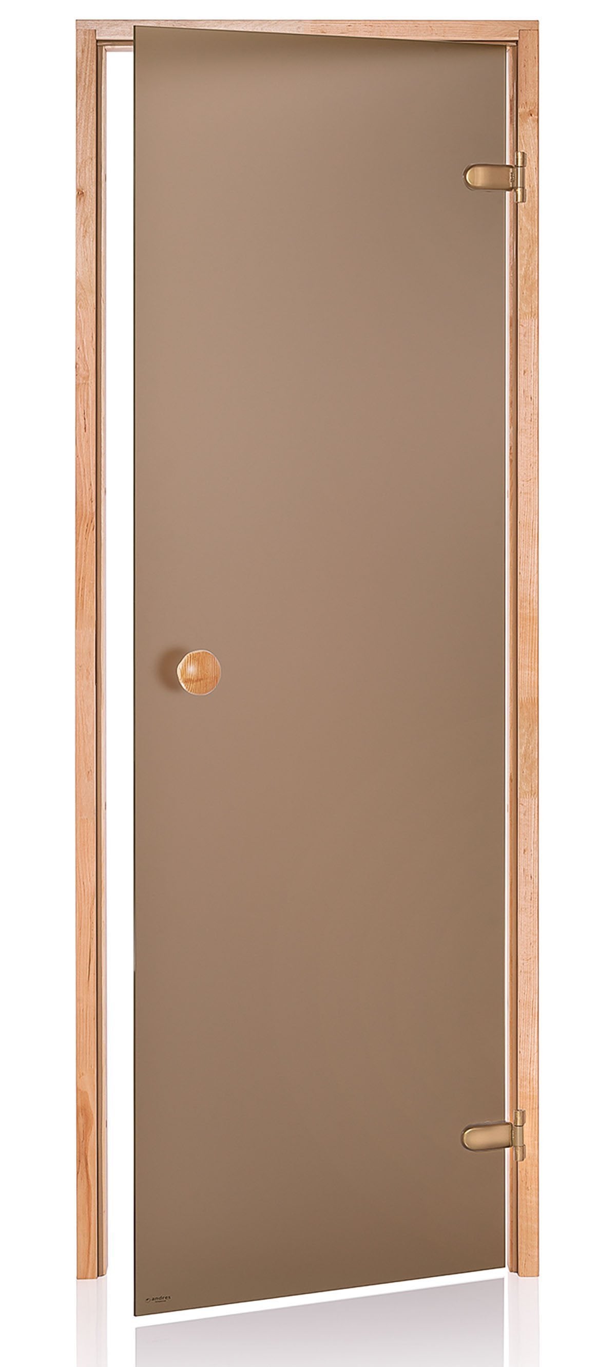 Standard Sauna Door 8x20 — Bronze Glass, Alder Frame